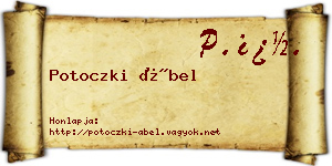 Potoczki Ábel névjegykártya
